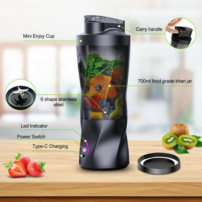 700ML Electric Portable Juicer Fresh Fruit Mixer